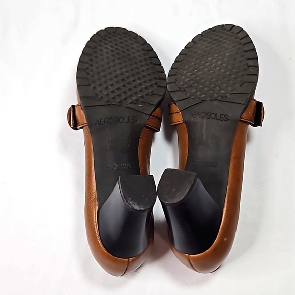 Aerosoles Leather Mary Jane Heels Size 6.5 - Picture 8 of 9